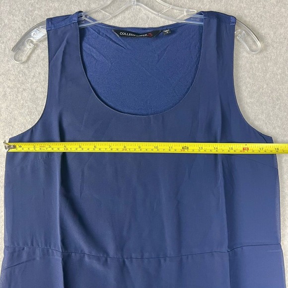 Colleen Lopez Blouse Womens Medium Blue Sleeveless Tank Top Layering Piece - Picture 6 of 12